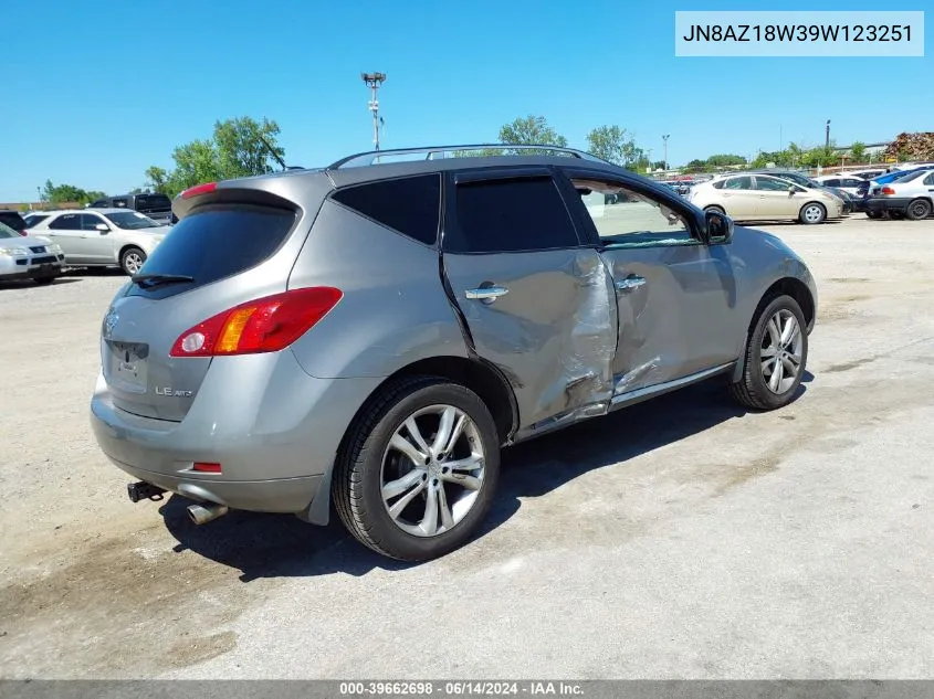 JN8AZ18W39W123251 2009 Nissan Murano Le