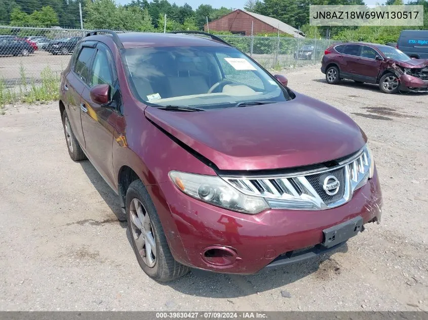 2009 Nissan Murano S VIN: JN8AZ18W69W130517 Lot: 39830427