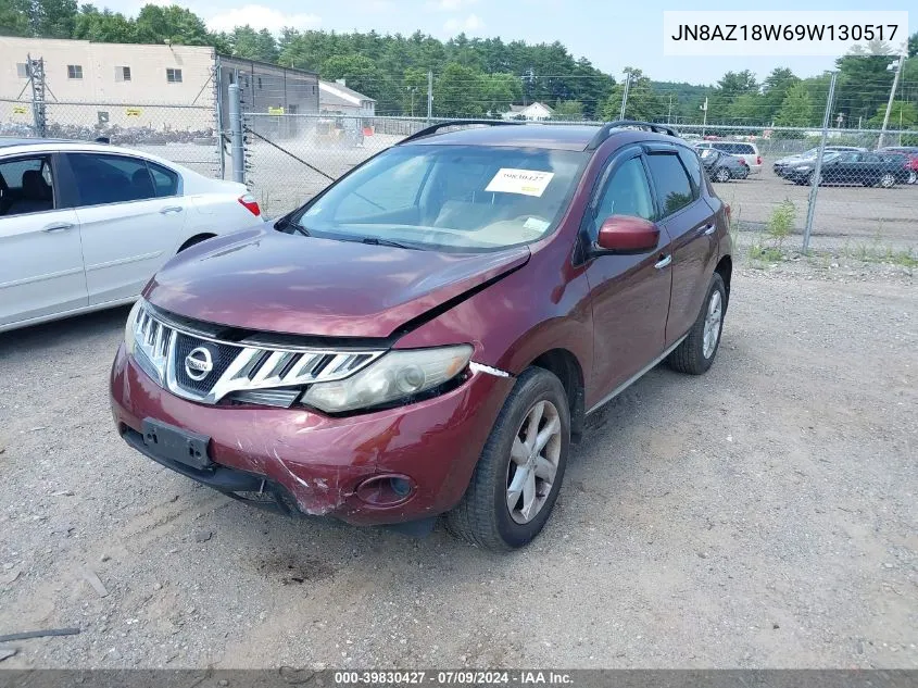 2009 Nissan Murano S VIN: JN8AZ18W69W130517 Lot: 39830427