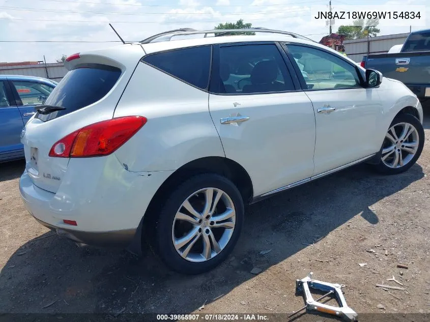 2009 Nissan Murano Le VIN: JN8AZ18W69W154834 Lot: 39865907