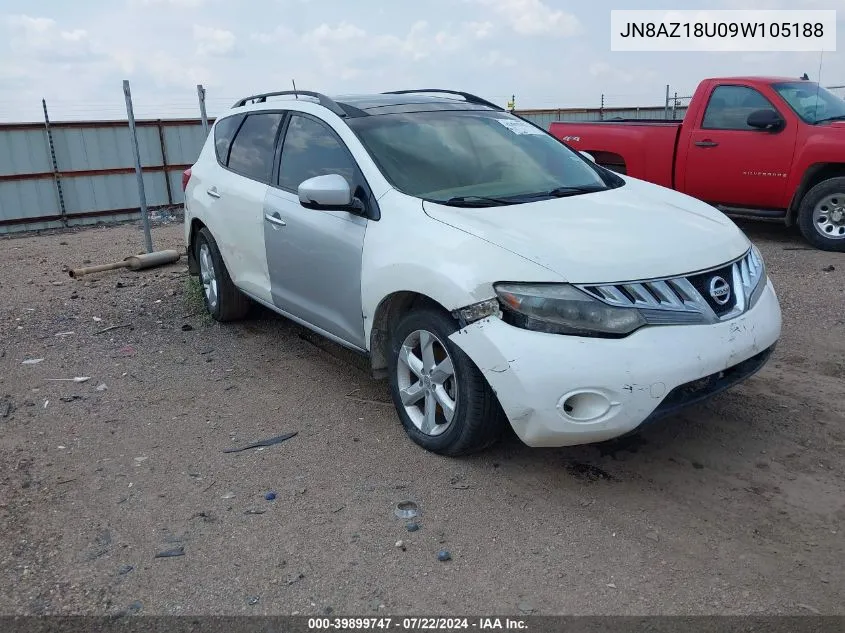 2009 Nissan Murano Sl VIN: JN8AZ18U09W105188 Lot: 39899747