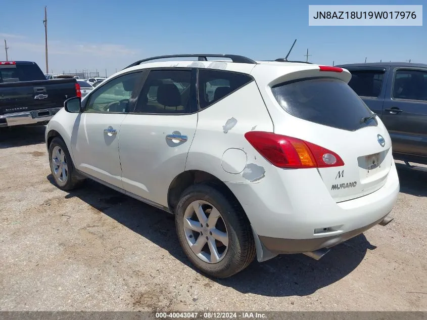 2009 Nissan Murano Sl VIN: JN8AZ18U19W017976 Lot: 40043047