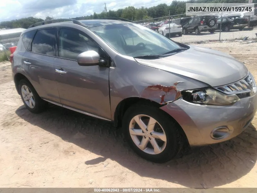 2009 Nissan Murano Sl VIN: JN8AZ18WX9W159745 Lot: 40062043