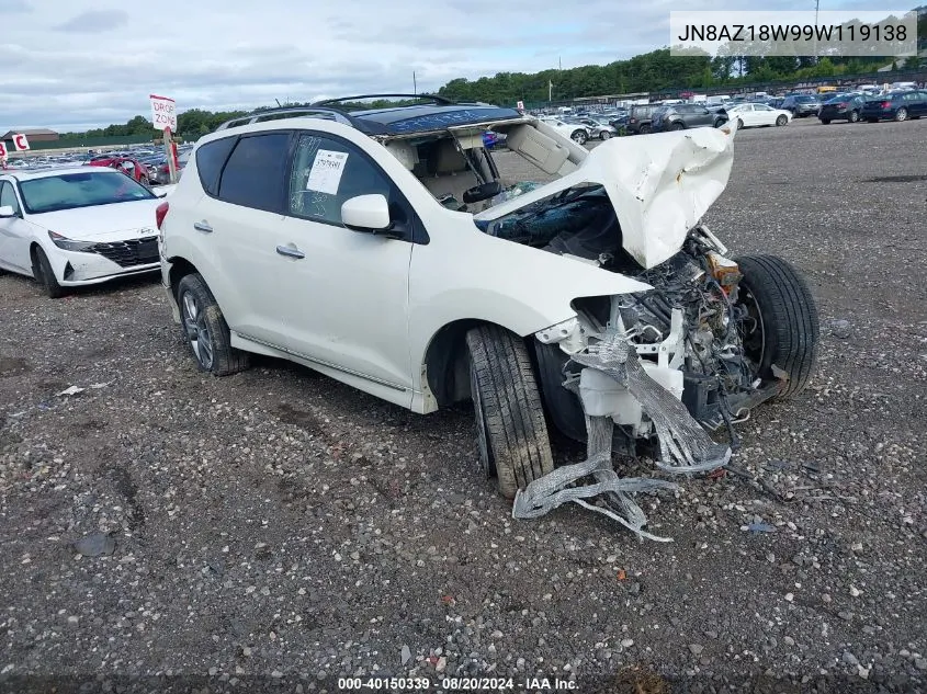 2009 Nissan Murano Le VIN: JN8AZ18W99W119138 Lot: 40150339