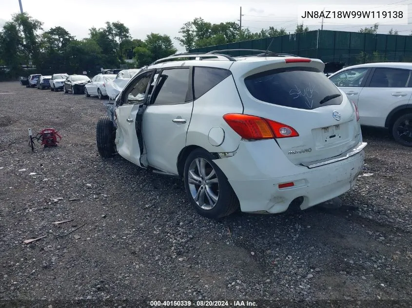 2009 Nissan Murano Le VIN: JN8AZ18W99W119138 Lot: 40150339