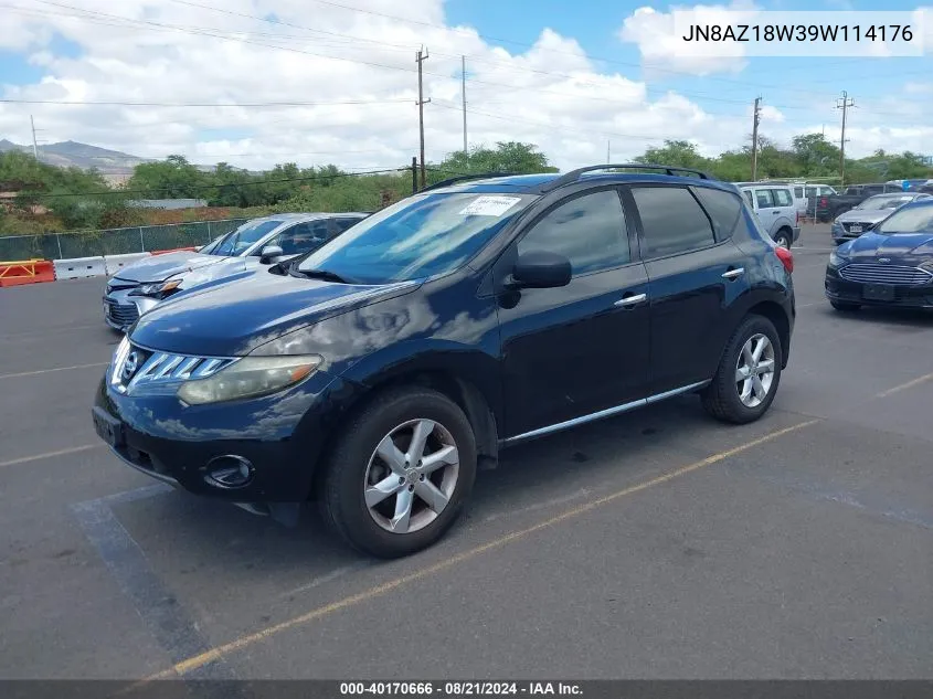 2009 Nissan Murano Sl VIN: JN8AZ18W39W114176 Lot: 40170666