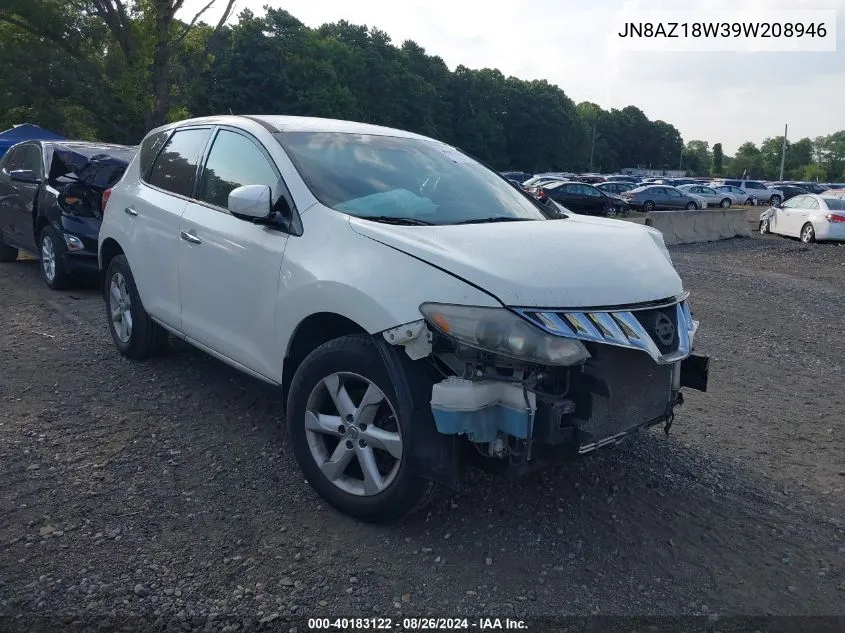 2009 Nissan Murano S VIN: JN8AZ18W39W208946 Lot: 40183122