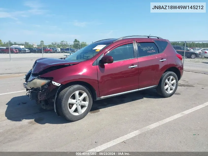 JN8AZ18W49W145212 2009 Nissan Murano S