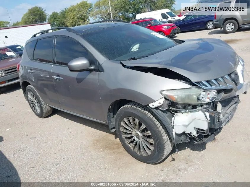 2009 Nissan Murano Sl VIN: JN8AZ18W39W203388 Lot: 40251656