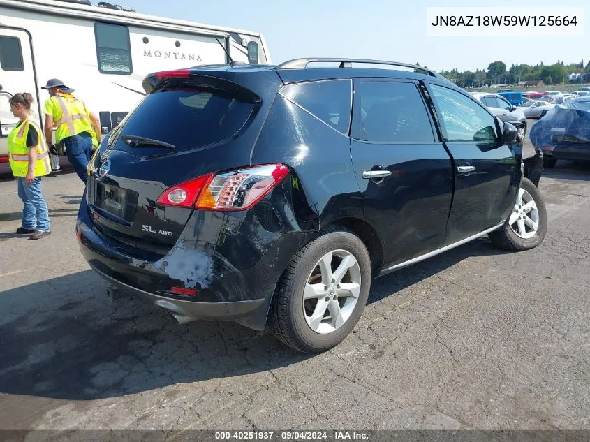 2009 Nissan Murano Sl VIN: JN8AZ18W59W125664 Lot: 40251937