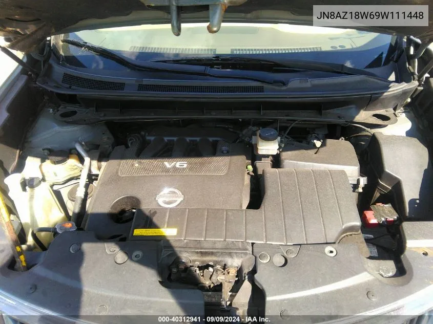 JN8AZ18W69W111448 2009 Nissan Murano S