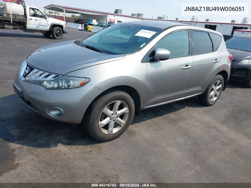 JN8AZ18U49W006051 2009 Nissan Murano Sl