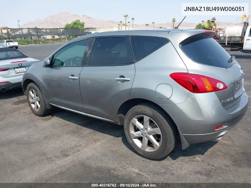 JN8AZ18U49W006051 2009 Nissan Murano Sl