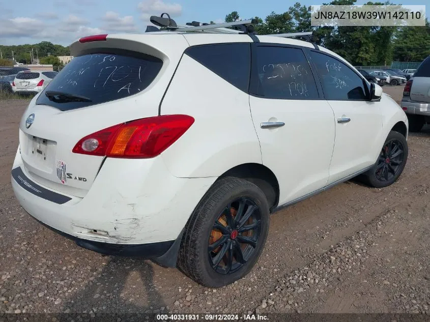 JN8AZ18W39W142110 2009 Nissan Murano S