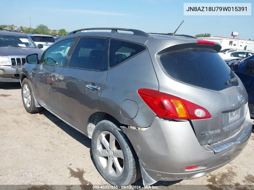 2009 Nissan Murano S/Sl VIN: JN8AZ18U79W015391 Lot: 40337835