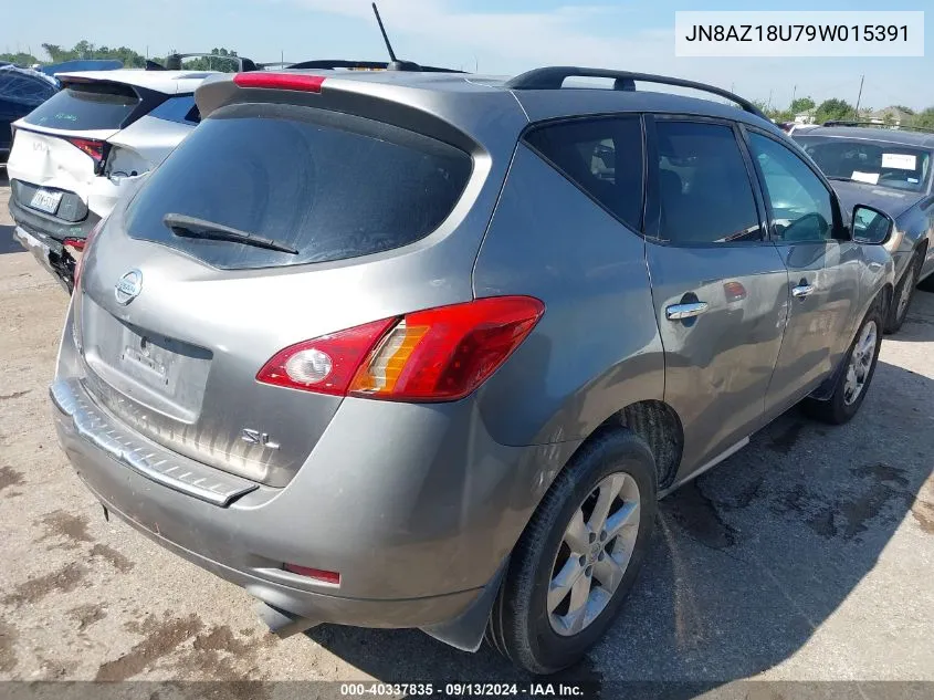 2009 Nissan Murano S/Sl VIN: JN8AZ18U79W015391 Lot: 40337835