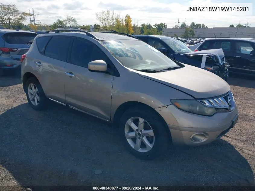 2009 Nissan Murano Sl VIN: JN8AZ18W19W145281 Lot: 40340877