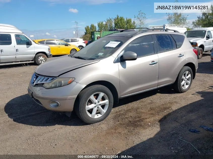 2009 Nissan Murano Sl VIN: JN8AZ18W19W145281 Lot: 40340877