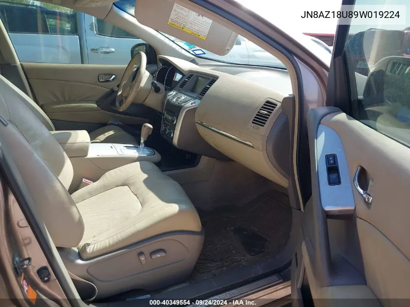 JN8AZ18U89W019224 2009 Nissan Murano Sl