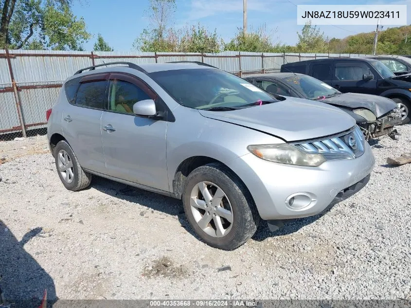 2009 Nissan Murano S VIN: JN8AZ18U59W023411 Lot: 40353668