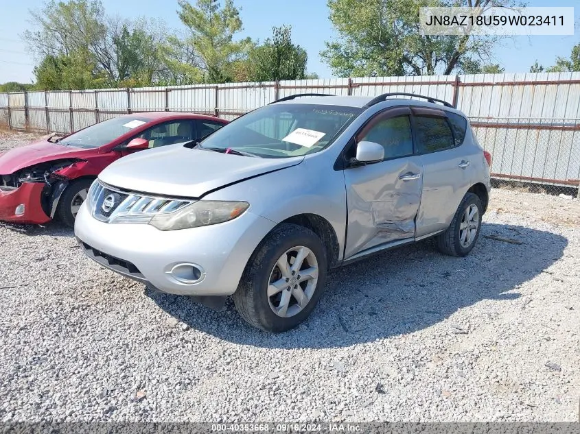 2009 Nissan Murano S VIN: JN8AZ18U59W023411 Lot: 40353668