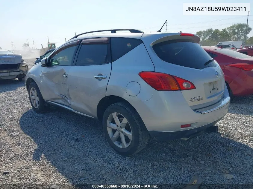 JN8AZ18U59W023411 2009 Nissan Murano S