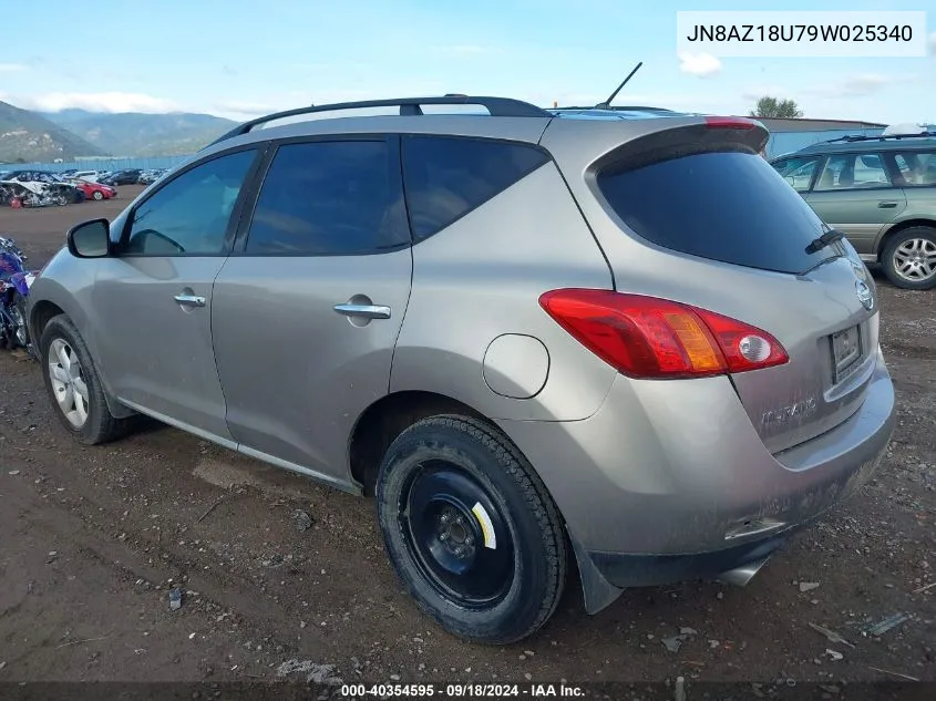 JN8AZ18U79W025340 2009 Nissan Murano S