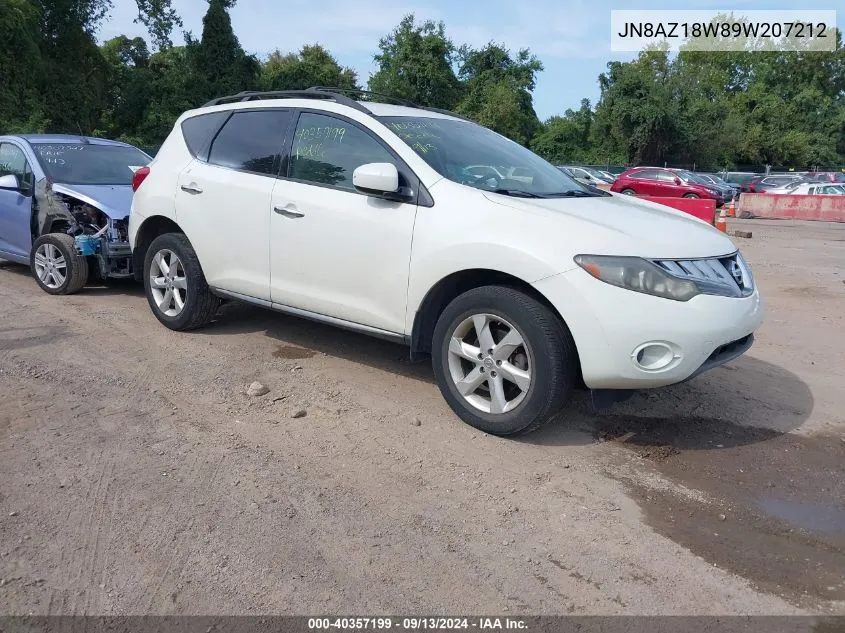 2009 Nissan Murano S VIN: JN8AZ18W89W207212 Lot: 40357199