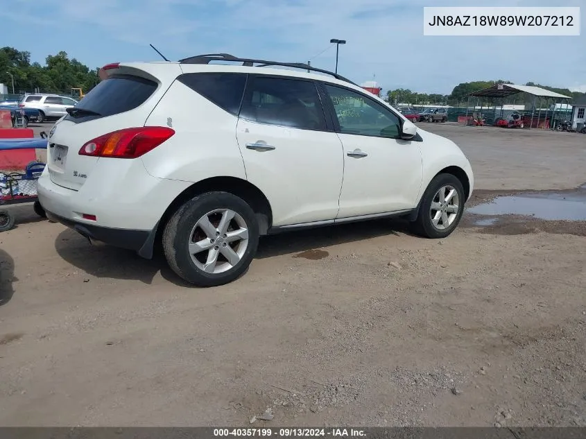 JN8AZ18W89W207212 2009 Nissan Murano S