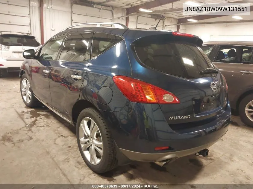 JN8AZ18W09W131551 2009 Nissan Murano Le