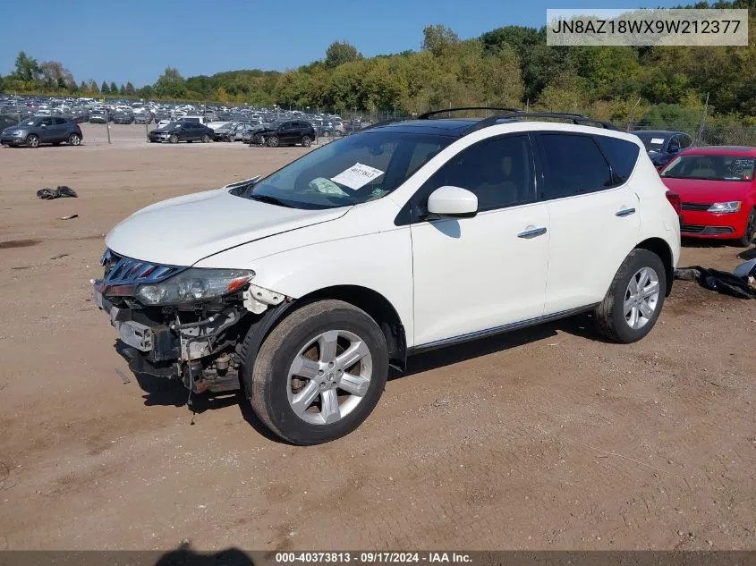 2009 Nissan Murano Sl VIN: JN8AZ18WX9W212377 Lot: 40373813