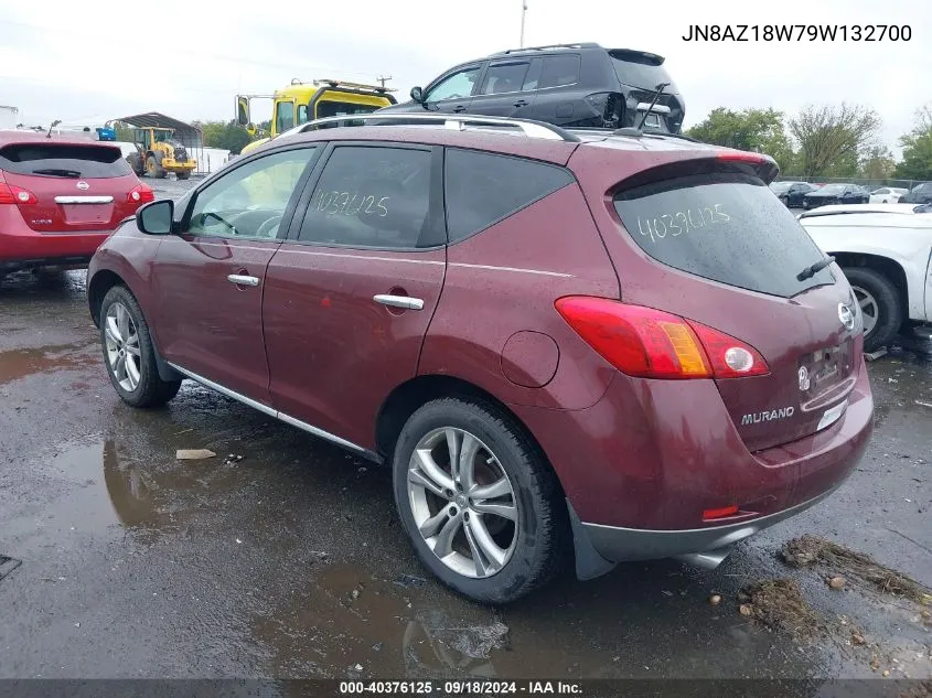 2009 Nissan Murano Le VIN: JN8AZ18W79W132700 Lot: 40376125