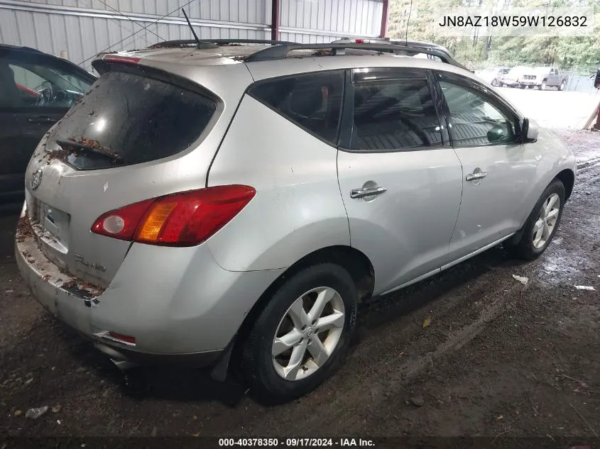 JN8AZ18W59W126832 2009 Nissan Murano Sl