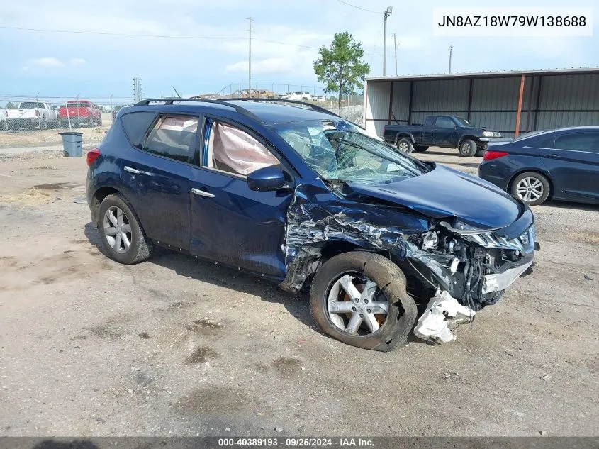 2009 Nissan Murano S VIN: JN8AZ18W79W138688 Lot: 40389193