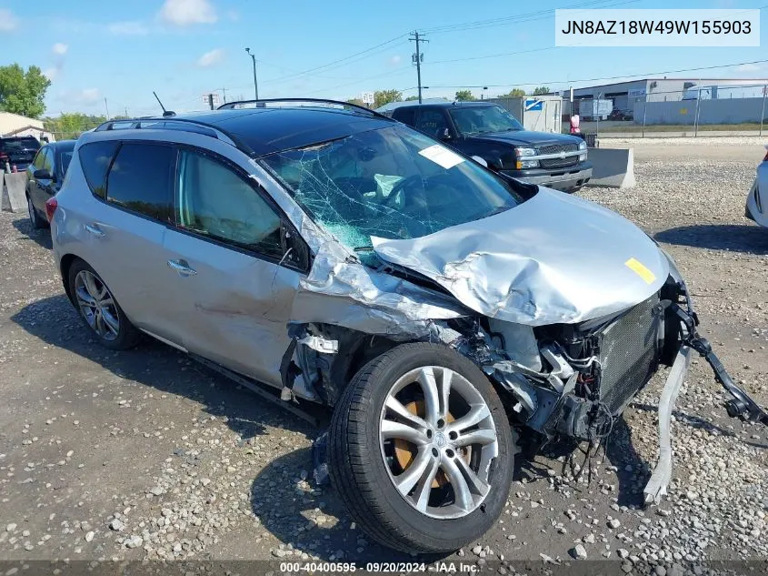 2009 Nissan Murano Le VIN: JN8AZ18W49W155903 Lot: 40400595