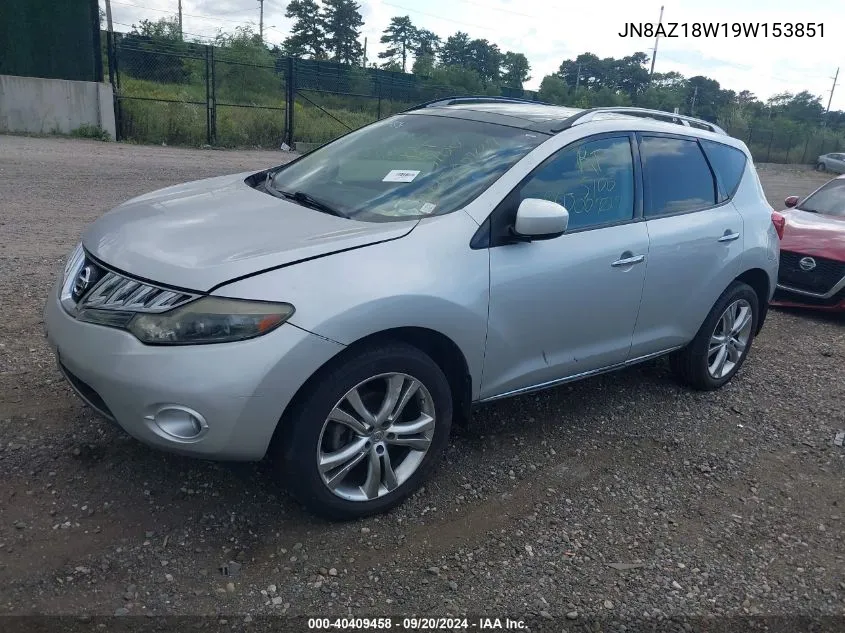 2009 Nissan Murano Le VIN: JN8AZ18W19W153851 Lot: 40409458