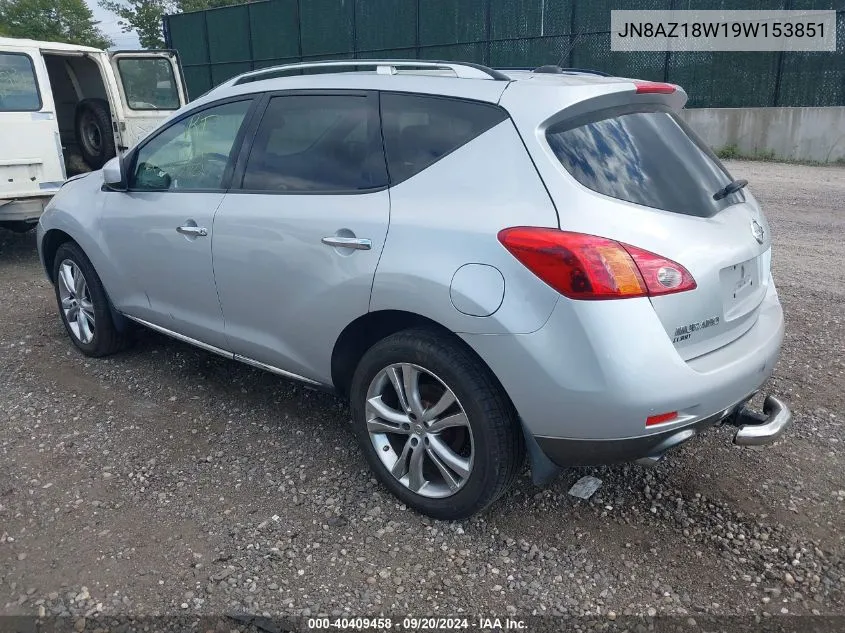 2009 Nissan Murano Le VIN: JN8AZ18W19W153851 Lot: 40409458