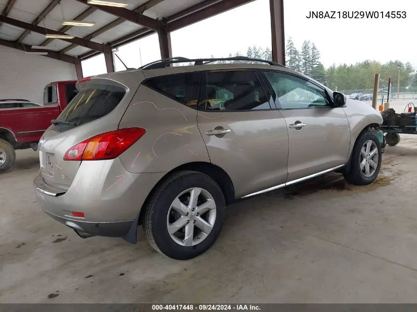 2009 Nissan Murano Sl VIN: JN8AZ18U29W014553 Lot: 40417448