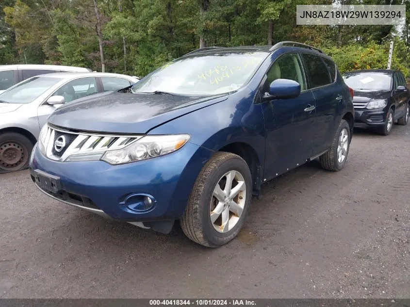 2009 Nissan Murano Sl VIN: JN8AZ18W29W139294 Lot: 40418344