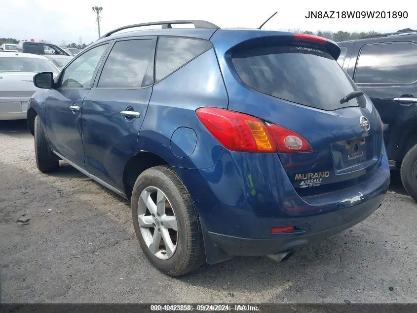 JN8AZ18W09W201890 2009 Nissan Murano S