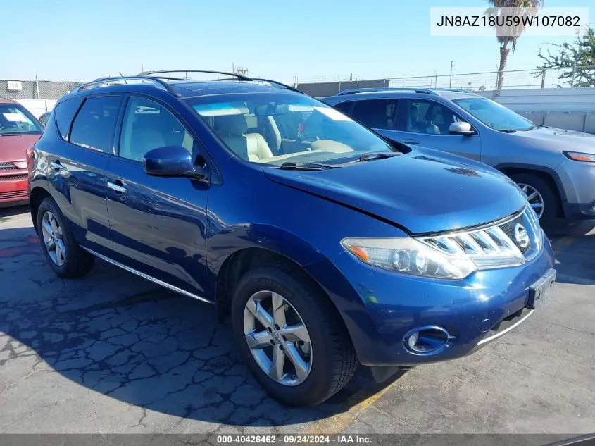 2009 Nissan Murano Sl VIN: JN8AZ18U59W107082 Lot: 40426462