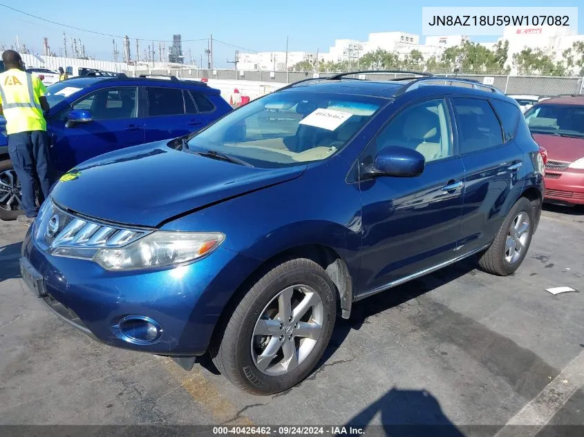 2009 Nissan Murano Sl VIN: JN8AZ18U59W107082 Lot: 40426462