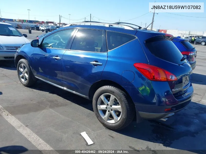 2009 Nissan Murano Sl VIN: JN8AZ18U59W107082 Lot: 40426462