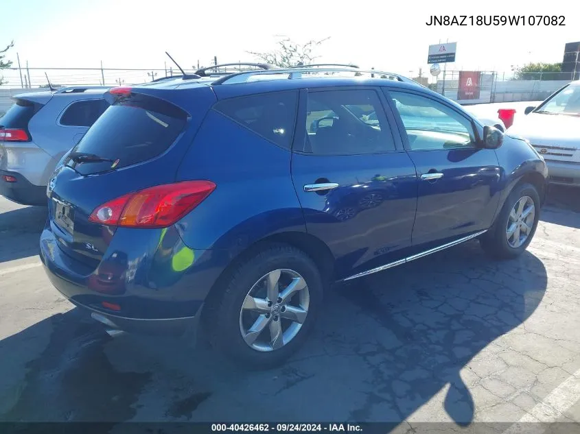 2009 Nissan Murano Sl VIN: JN8AZ18U59W107082 Lot: 40426462