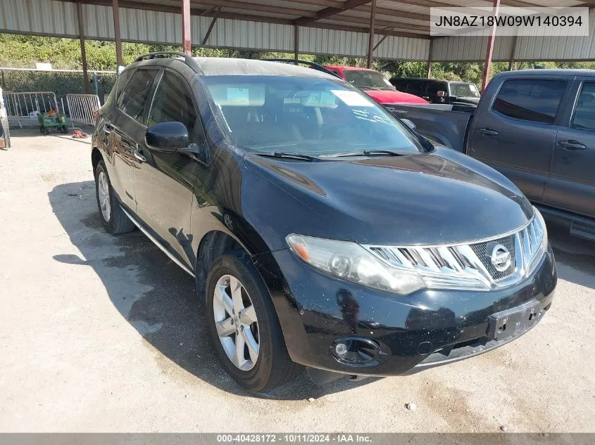 JN8AZ18W09W140394 2009 Nissan Murano S