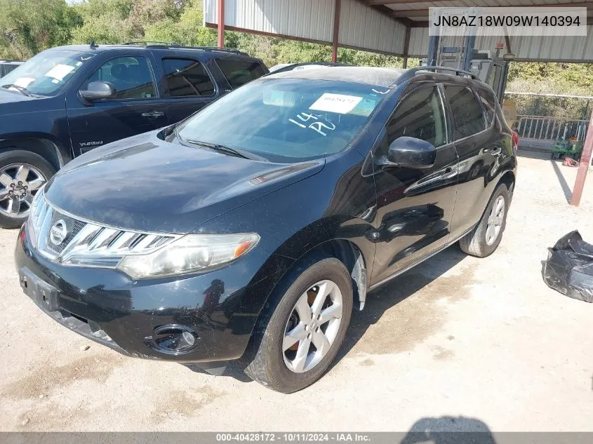 2009 Nissan Murano S VIN: JN8AZ18W09W140394 Lot: 40428172