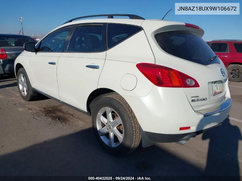 JN8AZ18UX9W106672 2009 Nissan Murano S