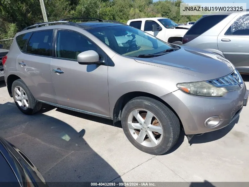 2009 Nissan Murano Sl VIN: JN8AZ18U19W023325 Lot: 40432093