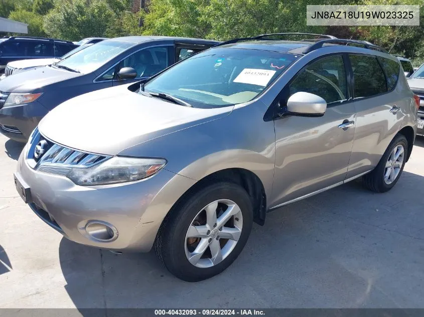 2009 Nissan Murano Sl VIN: JN8AZ18U19W023325 Lot: 40432093