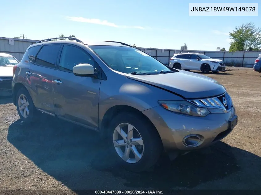 2009 Nissan Murano S VIN: JN8AZ18W49W149678 Lot: 40447598